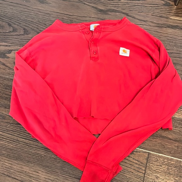 Carnhartt Red Cropped Sweater - Picture 1 of 3